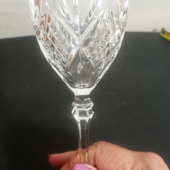 CRISTAL D'Arques Durand Fontenay Crystal Wine Glasses Set of Four Vintage - Picture 2 of 11